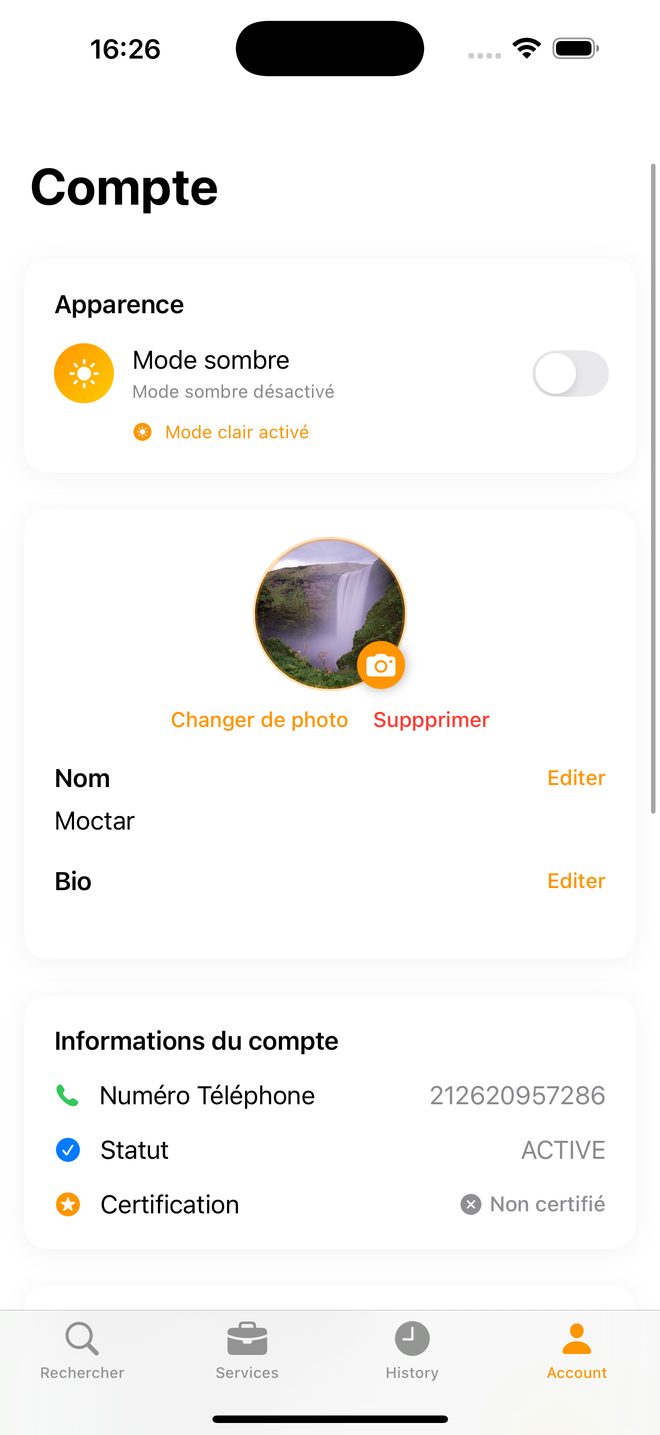 Kuuman App - Profile